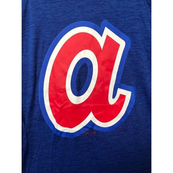 Atlanta Braves Long Sleeve Shirt MLB Baseball Logo Royal Blue Adult Medium M NWT - Picture 3 of 9